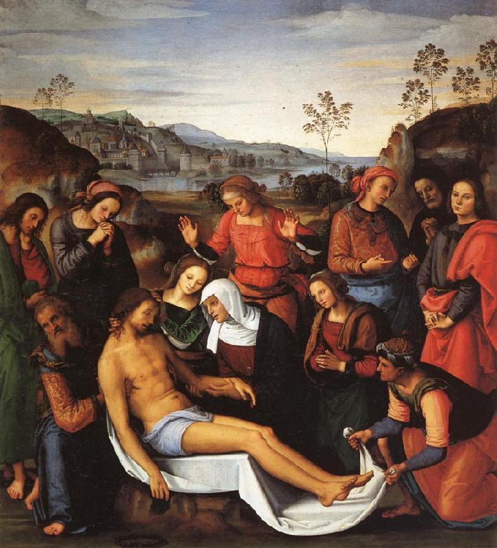 PERUGINO, Pietro The Lamentation over the Dead Christ oil painting picture